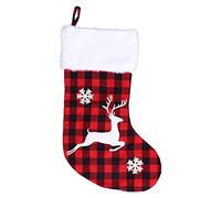 Sacs cadeaux de Noël grande taille autocollants mignons fabrication exquise couleur plus vive pour la décoration de vacances maison hôtel restaurant décor d'arbre de Noël fibre de (Biche)