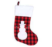 Sacs cadeaux de Noël grande taille décalcomanies mignonnes fabrication exquise couleur plus vive pour la décoration de vacances maison hôtel restaurant fibre de polyester 45 cm (Bonhomme de neige)