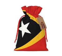 Sacs cadeaux de Noël République démocratique du Timor-Leste - Sacs cadeaux de vacances avec cordon de serrage, pour cadeaux de fête, cadeaux de fête et célébrations joyeuses