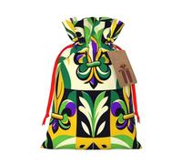 Sacs cadeaux de Noël réutilisables en toile de jute avec cordon de serrage pour fête de carnaval et cadeaux de Noël