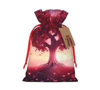 Sacs cadeaux de Noël réutilisables pour cadeaux de Noël beaux cœurs arbre d'amour sacs cadeaux avec étiquettes Fournitures de fête S