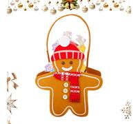 Sacs Cadeaux De Noël | Sachets Favoris Gingerbread Pour Fêtes | Organisateur Portable pour Nourriture et Bijoux - Cadeaux Friandises Goûters Fête de Noël en Classe