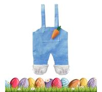 Sacs cadeaux de Pâques - Pochette en forme de lapin pour les vacances | Salopette en tissu avec porte-friandises, décoration de fête de chasse aux œufs, fournitures scolaires festives, accessoire de