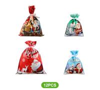 Sacs Cadeaux De Saison Des Festivals Ensemble 12/24/30 Pochettes En Aluminium Efficaces Plusieurs Tailles 5 Couleurs 6 Modèles Fermeture À Cordon Pour L'emballage Cadeaux Vacances Sacs