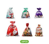 Sacs Cadeaux De Saison Des Festivals Ensemble 12/24/30 Pochettes En Aluminium Efficaces Plusieurs Tailles 5 Couleurs 6 Modèles Fermeture À Cordon Pour Emballage Cadeaux Vacances Sacs En
