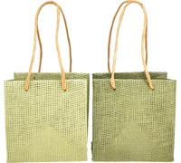 Sacs cadeaux en papier aspect tissé vert, 12 pièces, 12x12cm - Idéal pour anniversaire, mariage & cadeaux d'invités