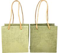 Sacs cadeaux en papier avec anse, film vert brillant, 10,5 cm, lot de 12 - Emballage élégant pour les cadeaux & événements