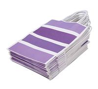 Sacs-cadeaux en papier Kraft avec des poignées élégantes sacs de bonbons de grande capacité durables pour les faveurs de fête de mariage Pink Blue Green Purple 16 x 21,8 x 8cm 25 (Violet)