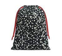 Sacs cadeaux en peluche ultra doux à imprimé léopard noir et blanc, avec cordon de serrage, cadeaux de Noël, sacs de vacances, pochettes à bijoux de mariage