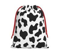 Sacs cadeaux en peluche ultra doux à imprimé léopard noir et blanc, avec cordon de serrage, cadeaux de Noël, sacs de vacances, pochettes à bijoux de mariage