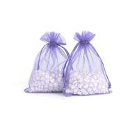 Sacs-cadeaux Eugen, Lot de 10 sachets en organza avec cordon de serrage, for emballage de bijoux, décoration de fête, pochettes d'anniversaire(Light Purple,11x16cm)