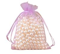 Sacs-cadeaux Eugen, Lot de 100 sachets en organza 5 x 7, 7 x 9, 9 x 12, 10 x 15 cm, sachets d'emballage coulissants for bijoux de fête(24light Purple,10x15cm)