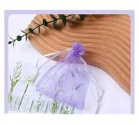 Sacs-cadeaux Eugen, Lot de 100 sachets en organza 7x9, 9x12, 10x15, for bijoux, décoration de fête, pochettes à cordon, emballage de bijoux(Light Purple,20x30cm)