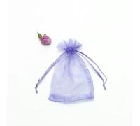 Sacs-cadeaux Eugen, Lot de 50 sachets en organza avec cordon de serrage, emballages for bijoux, pochettes cadeaux for fêtes(Light Purple,10x15cm)