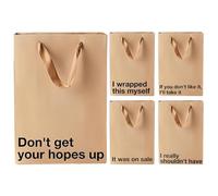 Sacs cadeaux hilarants - 5 sacs à cadeaux de fête, d'échange amusants pour, station de de fête, ensemble de avec phrases satiriques, unité de humoristique pour le