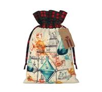 Sacs cadeaux imprimés chimie avec cordon de serrage respectueux de l'environnement