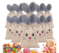 Sacs Cadeaux Lapin De Pâques 10 Pièces Pochette Lapin | Sachets Cadeaux Festifs Pour Filles Salle De te De Printemps Garniture De Panier Mariage Boutiques Chocolat Et