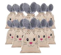 Sacs cadeaux Lapin de Pâques | 10 sacs à confiserie à thème Lapin - Sac cadeau pour fêtes, pour garçons, école, fêtes de printemps, famille, mariage, magasins, chocolat, bureau, étudiants