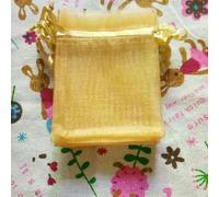 Sacs cadeaux, Lot de 100 sachets en organza doré 7 x 9, 12, 10 15, 13 18, 20 cm, for emballage mariage, pochettes à cordon et bijoux(30x40cm)
