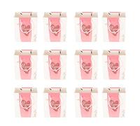 Sacs cadeaux Marry Me, 12 pièces, motif cœur, lettres en or Rose, poignée souple, sacs de fête réutilisables pour fiançailles et mariage