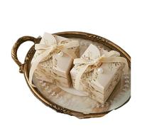 Sacs-cadeaux, Paper Wedding Candy Boxes With Ribbon Pearls And Pins Multicolor 7x7x7cm 12/30 Pcs(Champagne,30pcs)