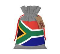 Sacs cadeaux polyvalents réutilisables avec cordon de serrage Motif drapeau de l'Afrique du Sud