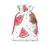 Sacs cadeaux réutilisables avec cordon de serrage Motif pastèque