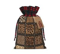 Sacs cadeaux réutilisables avec cordon de serrage Motif zoo sauvage