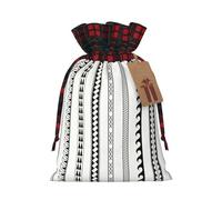 Sacs cadeaux réutilisables avec cordon de serrage - Motifs triangulaires et rayures bohèmes - Polyvalents - Pour anniversaire, mariage