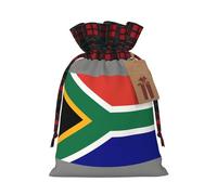 Sacs cadeaux réutilisables avec cordon de serrage pour anniversaire de mariage Motif drapeau de l'Afrique du Sud
