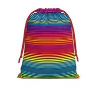 Sacs cadeaux réutilisables avec cordon de serrage pour anniversaire, mariage ou quotidien Motif arc-en-ciel