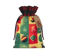 Sacs cadeaux réutilisables imprimés avec des symboles mathématiques scolaires - Pochettes de Noël avec cordon de serrage pour Noël, anniversaire, mariage, vacances