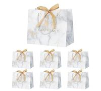 Sacs Cadeaux Sac de Courses en Papier Grande Capacité, 6Pcs Emballage Cadeau, Halloween Noël Party Sacs Favor, 28x20x10cm, Cabas en Papier, Pochette Cadeau pour Anniversaire, Mariage (Happy Time -A)