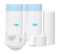 Sacs Chaises Percées: 40 Pièces Sacs De Chaise Percée Et Coussinets Absorbants, Sac Adulte Toilette Sèche, Doublures De Chaise Percée Portables, Sac Hygiénique pour Chaise pour Chaise Percée