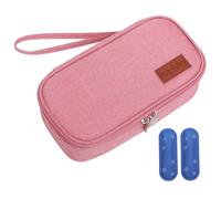 Sacs chauffants Sac isotherme pour lait maternel avec 2 blocs de glace Isotherme en tissu Oxford avec lanière Fermeture à glissière étanche Sac portable 8, 3 x 4, 3 x 2, 6 pouces