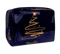 Sacs cosmétiques imperméables, sacs de maquillage de voyage carrés de Noël, calendrier de Noël, sacs de maquillage portables multifonctionnels, organisateur de sac de maquillage de voyage pour femme,