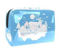 Sacs cosmétiques imperméables, sacs de maquillage de voyage carrés de Noël, calendrier de Noël, sacs de maquillage portables multifonctionnels, organisateur de sac de maquillage de voyage pour femme,