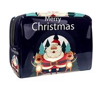 Sacs cosmétiques imperméables, sacs de maquillage de voyage carrés de Noël, calendrier de Noël, sacs de maquillage portables multifonctionnels, organisateur de sac de maquillage de voyage pour femme,