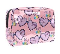 Sacs cosmétiques, Self Love Heart Hug Pink Background Travel Cosmetic Bags Multifonctions Portable Makeup Bags Organizer for Women, Multicolore 08, 18.5x7.5x13cm/7.3x3x5.1in, Trousse de beauté