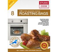 Sacs cuisson 3 en 1, Rôti, cuisson vapeur & Rangement, Packaging Lot de 8 Taille M 25 x 38 cm, jusqu'à max. 2,5 kg micro-ondes