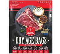 Sacs d'âge sec pour la viande Créez facilement de la viande sèche à la maison, pas besoin de scellage sous vide. Kit de membrane respirante pour bœuf âgé sec 4 pièces. 25 x 50 cm 0,9 à 5,4 kg 1 à 5 kg