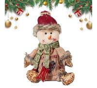 Sacs De Bonbons De Noël Pochette En Relief Père Noël Bonhomme De Neige | Pochette de Stockage Réutilisable avec Fermeture Éclair pour Snacks, Bonbons et Fêtes de Vacances