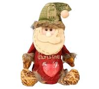 Sacs de bonbons de Noël réutilisables avec fermeture éclair Motif Père Noël | Sacs souvenir de fête de Noël avec poupée 3D pour fête, fête, chocolat, petits jouets, friandises, grands
