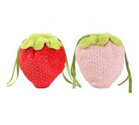 Sacs De Cadeaux De Fraise En Peluche - Soupchable De L'organisateur De Traitement De La Fraise | Cordon De Création De Conception Fournit Un Sac Enveloppe | Traité De Fraises | Sacs De Bonbons Sur Le