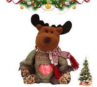 Sacs De Cadeaux De Noël Design De Fermeture Éclair - 2026 Nouveaux Sacs-cadeaux À Glissière De Noël Réutilisables, Sac De P-oupée De Bonbons En Forme De Cerf De Neige Pour Cerfs Pour Les Cadeaux