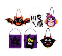 Sacs de cadeaux Halloween - 11,61x7,4 pouces sacs d'Halloween pour bonbons | 6 pièces Trick Or Treat Party Favors Feel Sacs, Holiday Favor Conteneurs, événement Treat Wrap Sacks pour l'école d'automne