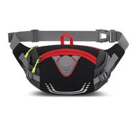 Sacs de Ceinture en Nylon, Sacs Taille légers for Jogging, élastiques et Respirants, Haute capacité avec Fermeture éclair, Accessoires Sport pour Cyclisme, Gym, Balade(Black)