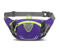 Sacs de Ceinture en Nylon, Sacs Taille légers for Jogging, élastiques et Respirants, Haute capacité avec Fermeture éclair, Accessoires Sport pour Cyclisme, Gym, Balade(Purple)