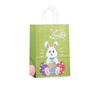 Sacs de chasse aux œufs de Pâques avec poignées, sacs de friandises de Pâques, chasse aux œufs, fournitures de fête de Pâques, Sacs de Friandises de Pâques pour Enfants Jeu de Pâques, Emballage Cadeau