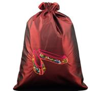 Sacs de chaussures de danse brodés à cordon personnalisé pour femmes et filles Pochettes de rangement en gros réutilisables Couvre-chaussures avec doublure, Bordeaux (10 pièces), 10.6 x 14 inch about